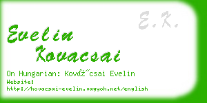 evelin kovacsai business card